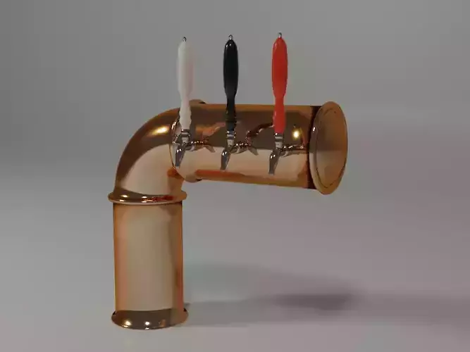 Brass Beer Draught Tower 3D model