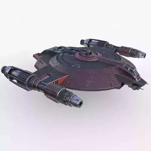 Lancer Class Spaceship Vray Low-poly 3D model