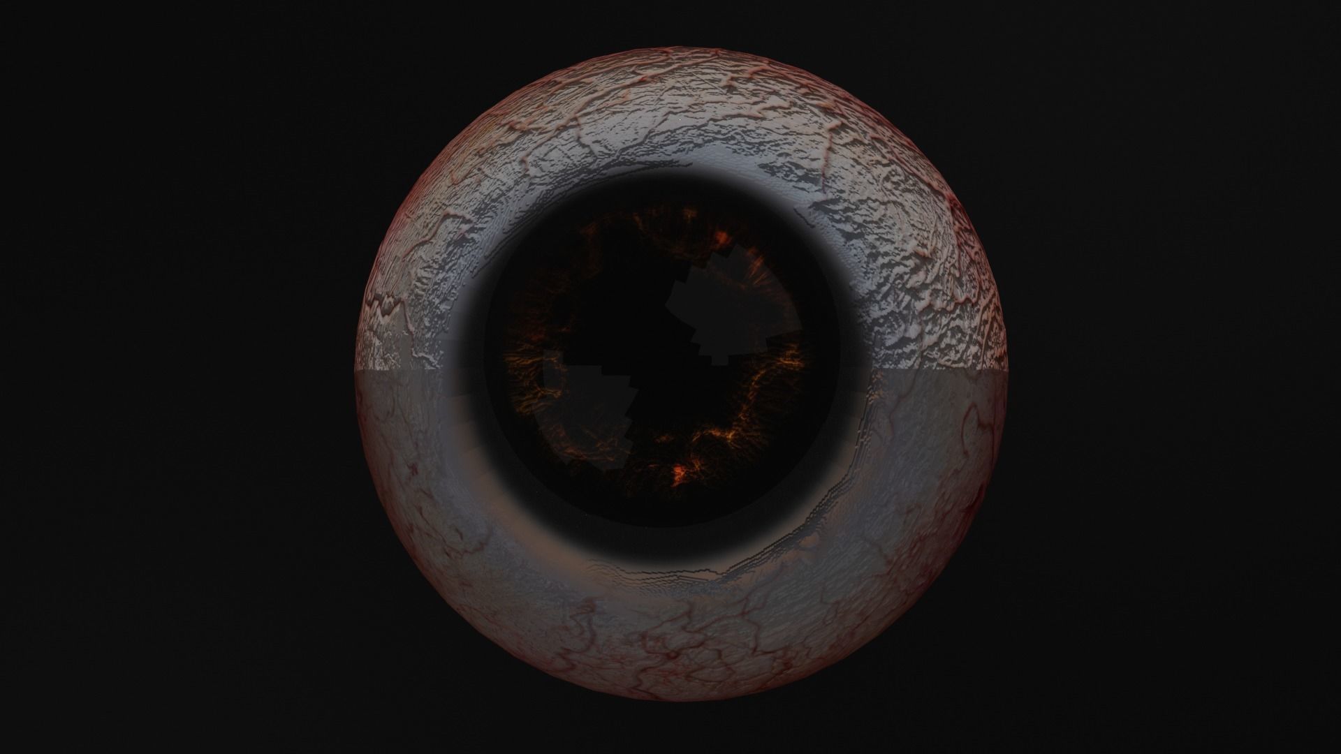 Eye human Low-poly 3D model_1