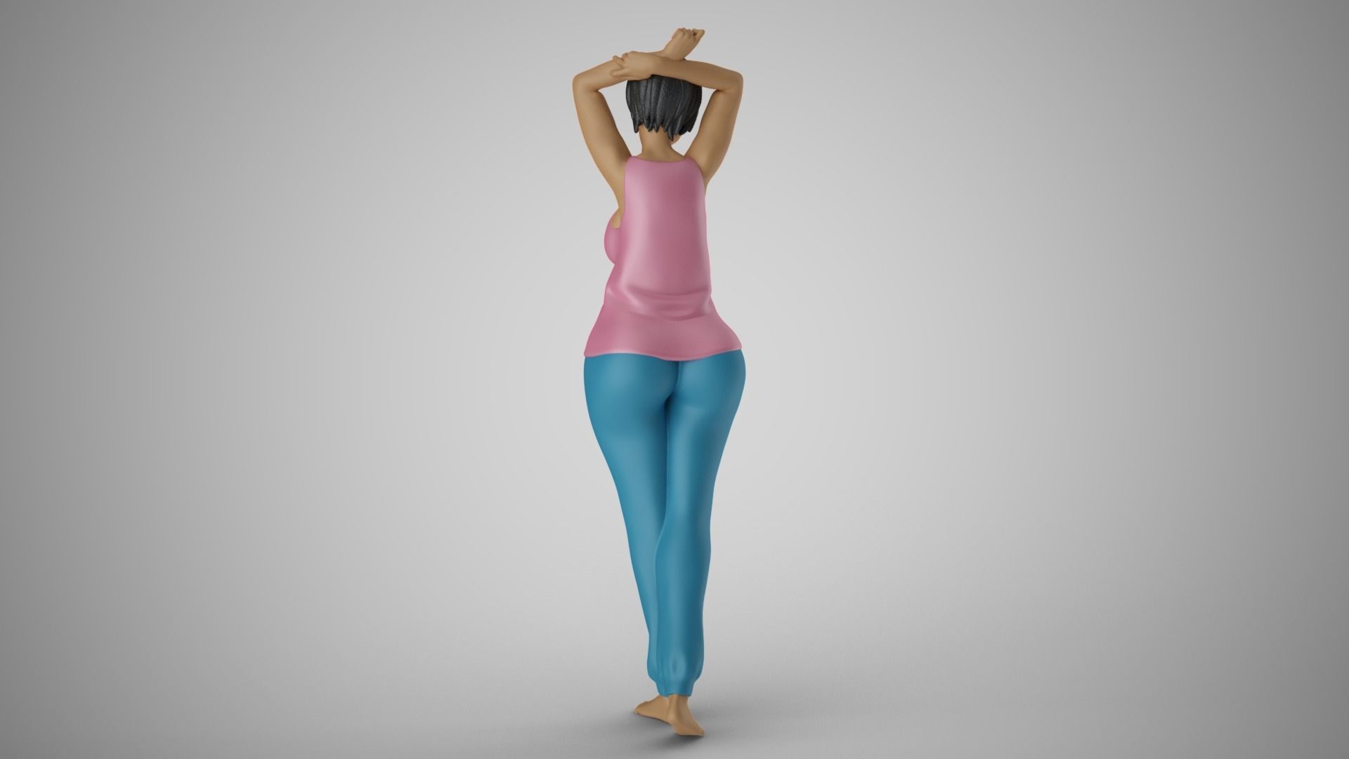 Woman Feeling Young 3D print model_7