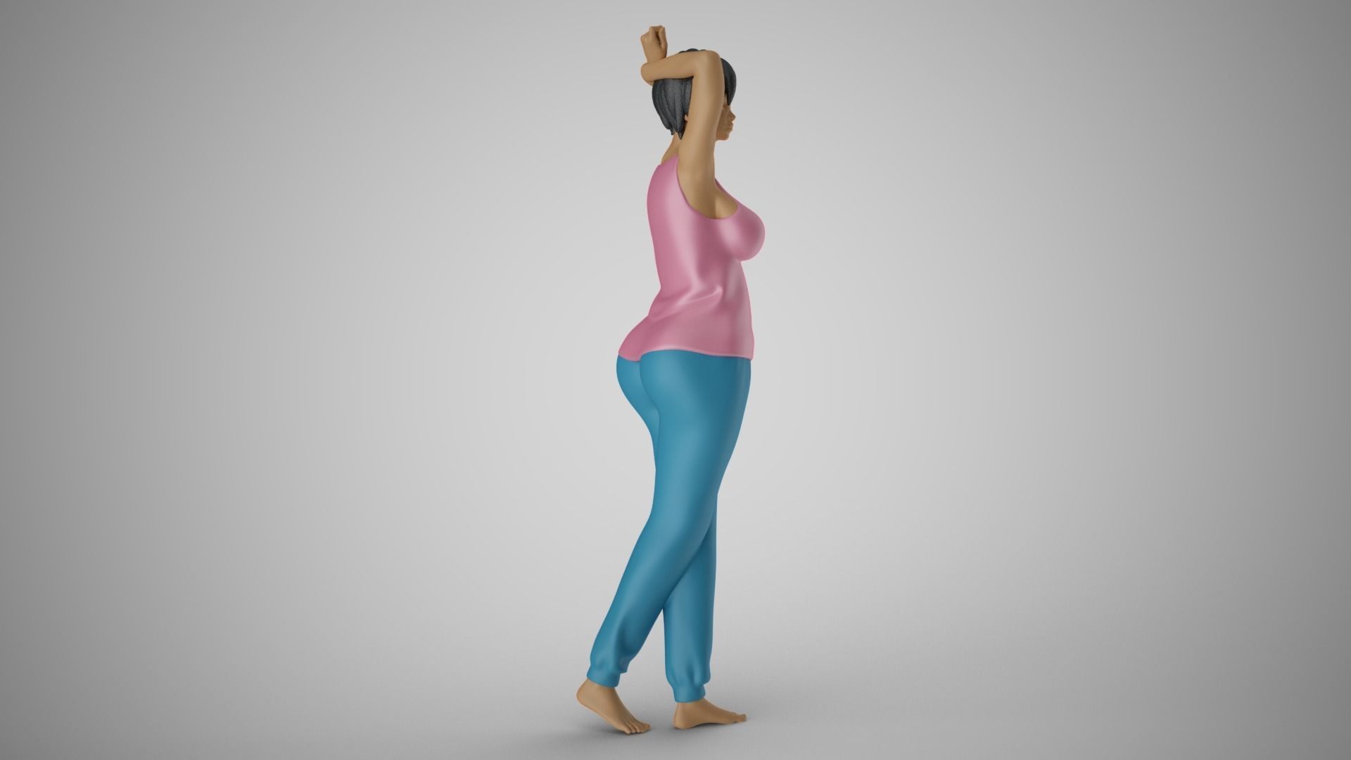 Woman Feeling Young 3D print model_5