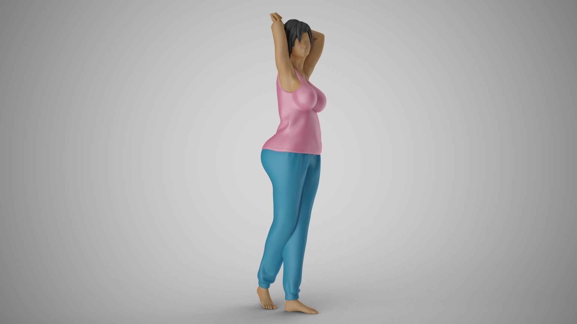 Woman Feeling Young 3D print model_4