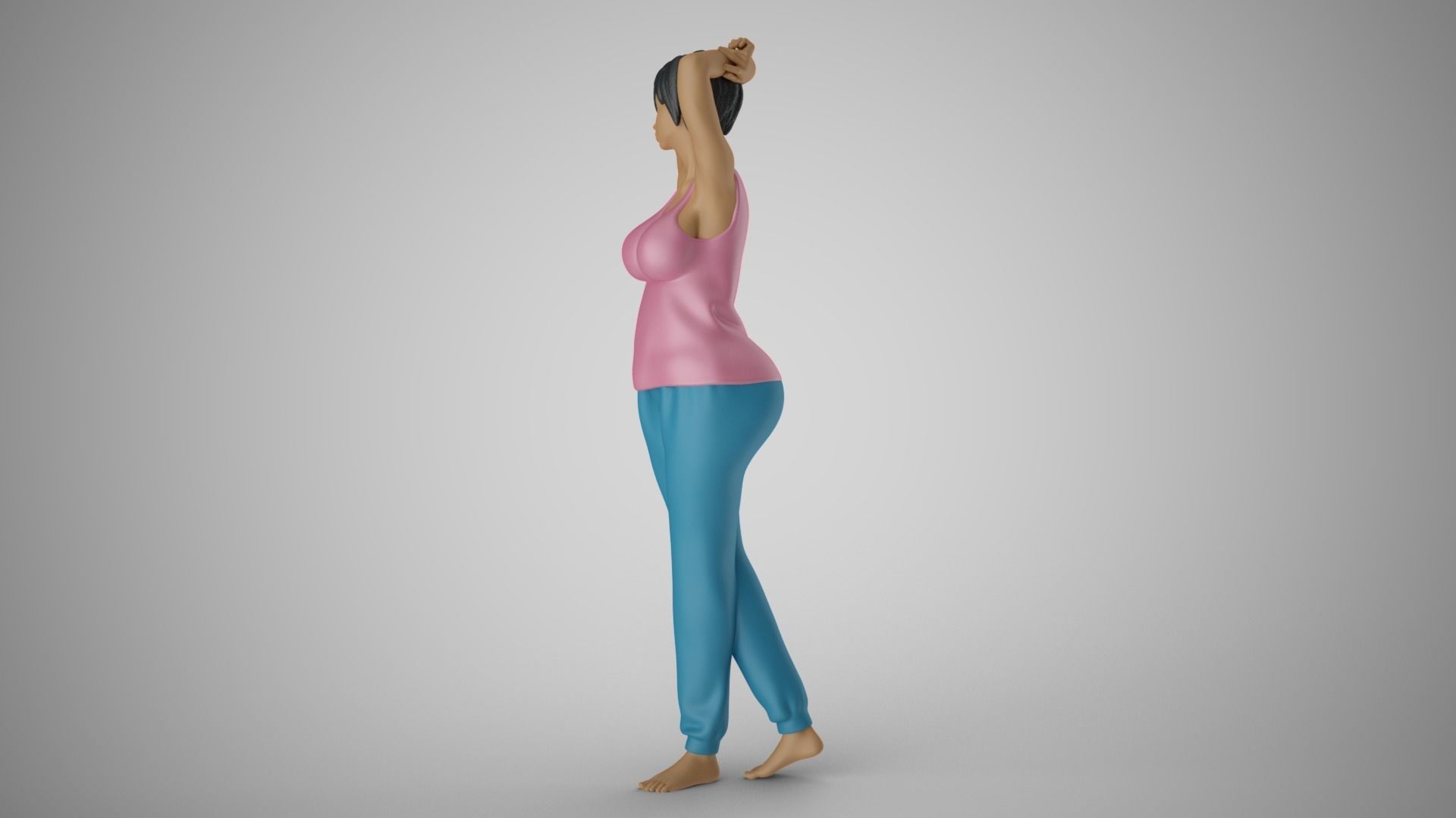 Woman Feeling Young 3D print model_9