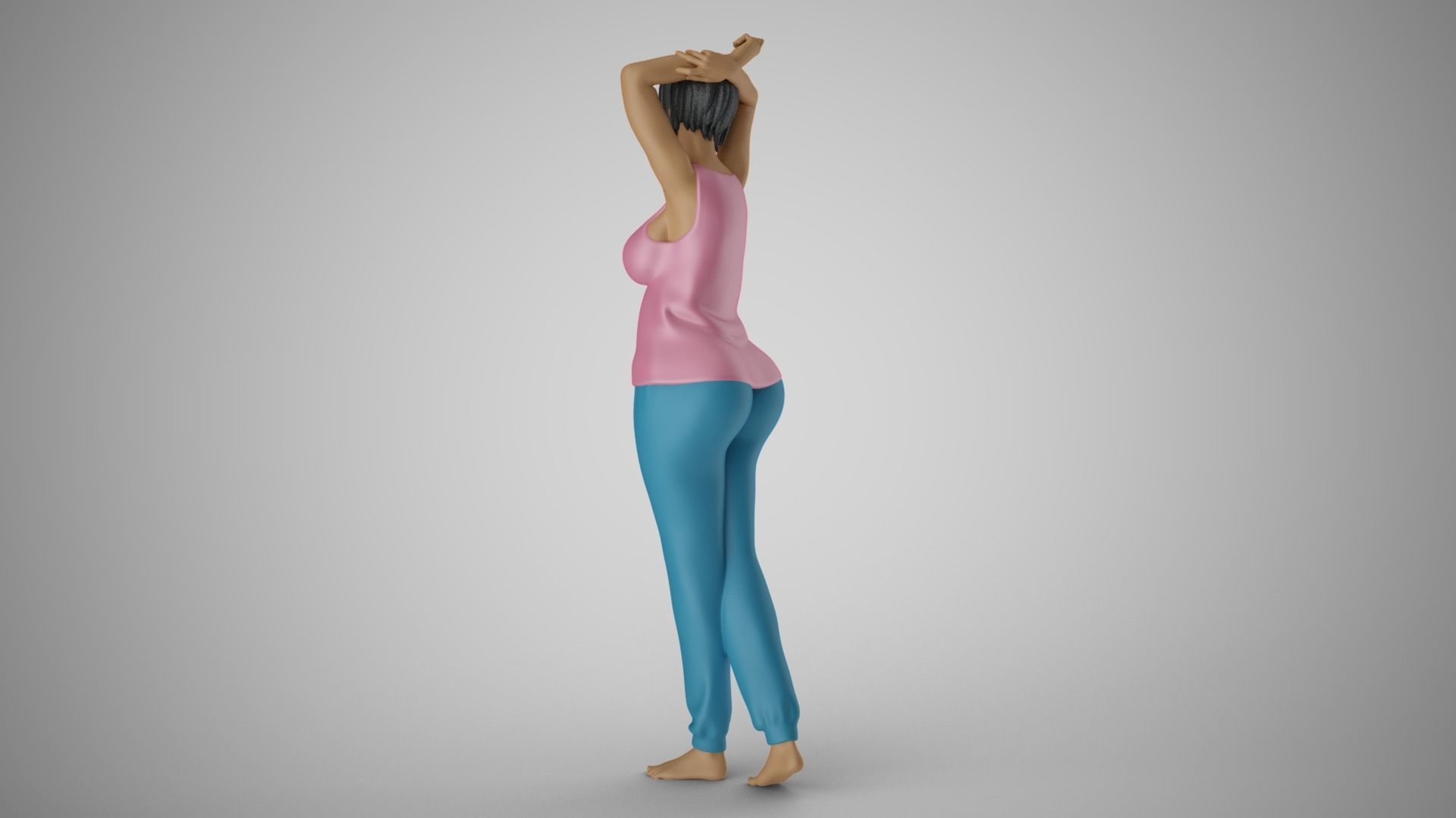 Woman Feeling Young 3D print model_8