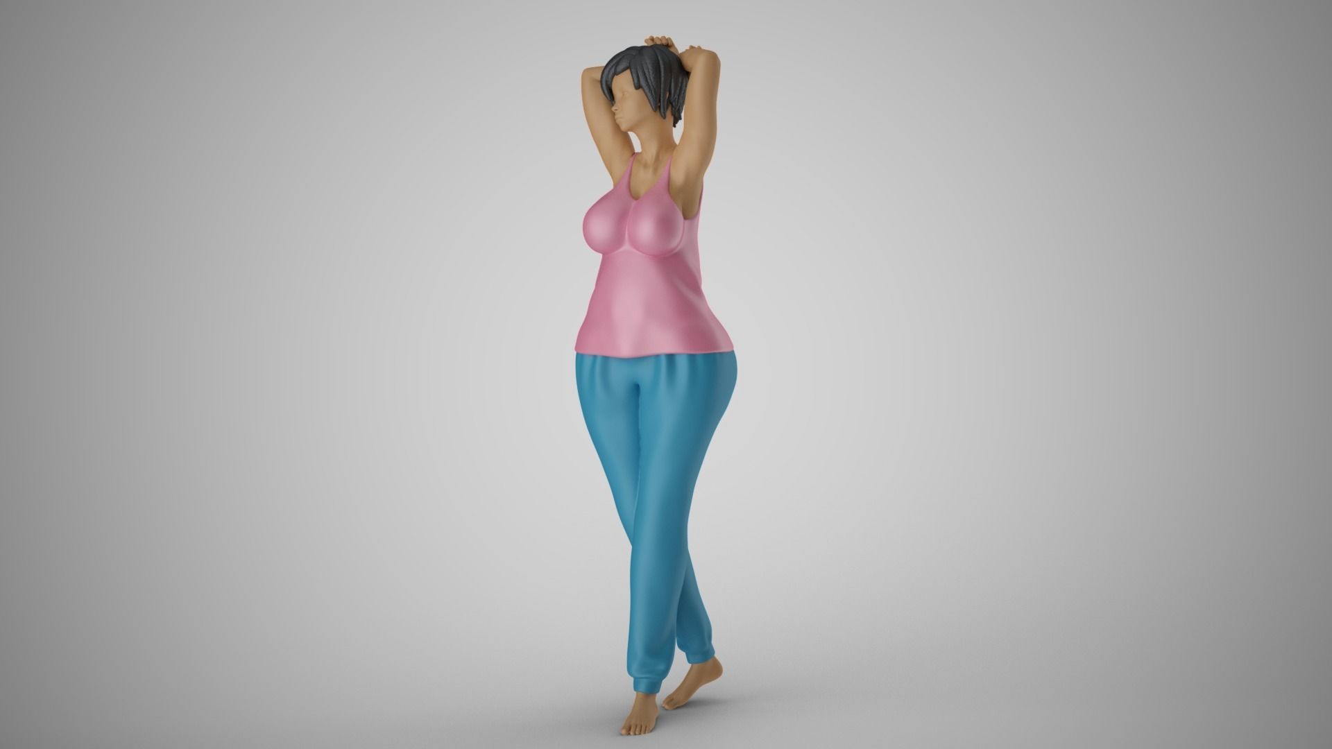 Woman Feeling Young 3D print model_10