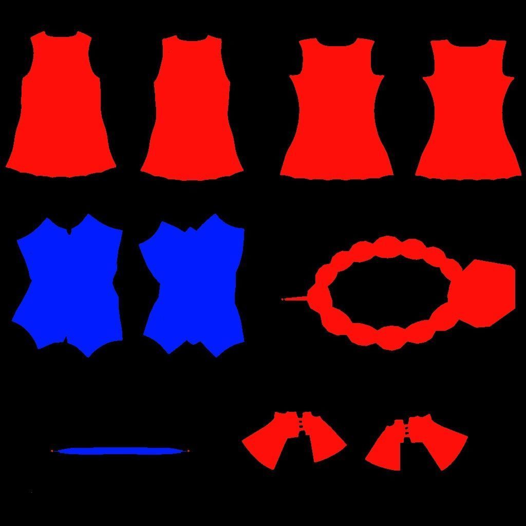 Cartoon Character Girl 3D model_5