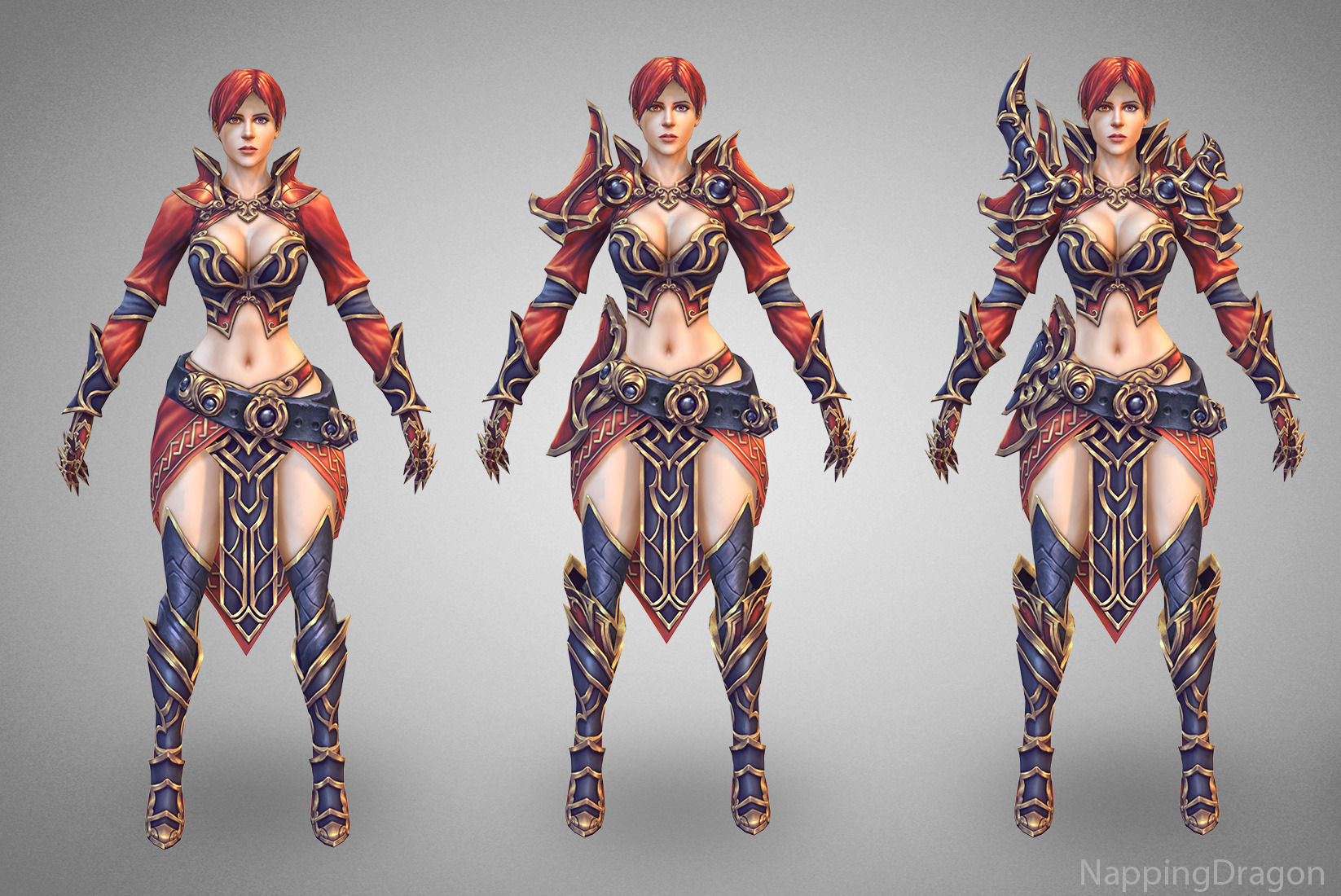 Battle Magistress Low-poly 3D model_4