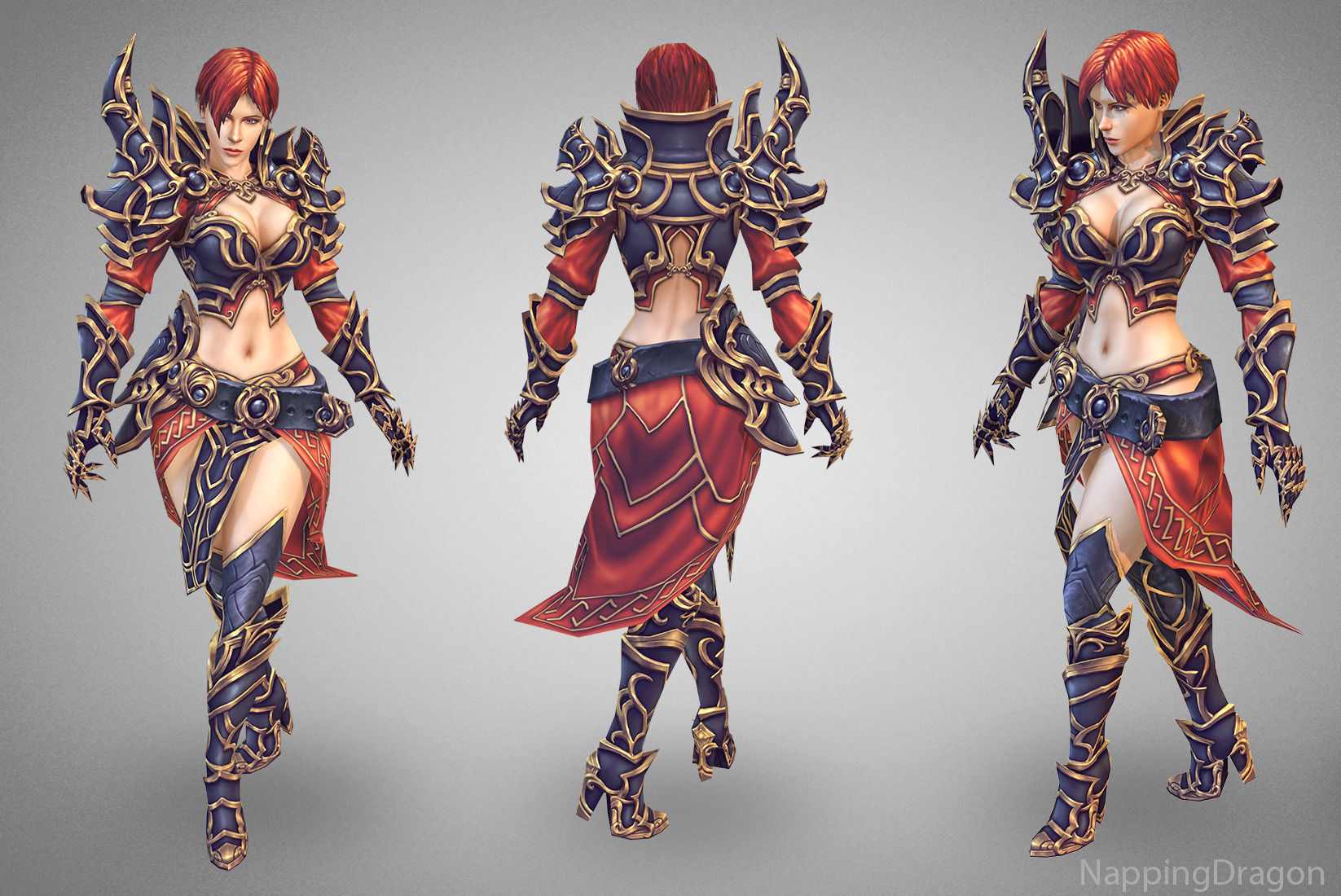 Battle Magistress Low-poly 3D model_2