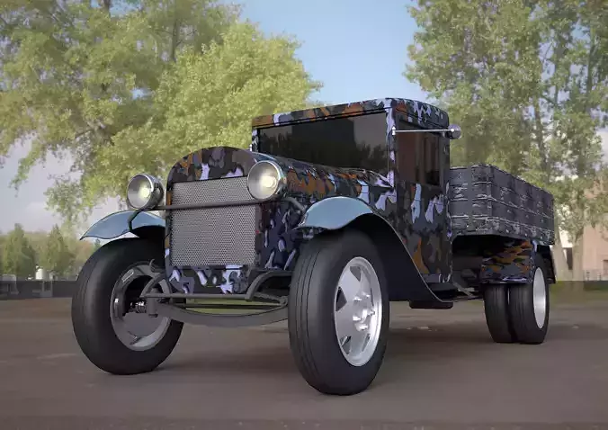  gaz-aa vintage van vehicle truck