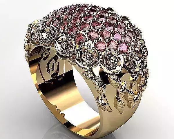 Rose Gold Ring 3D print model