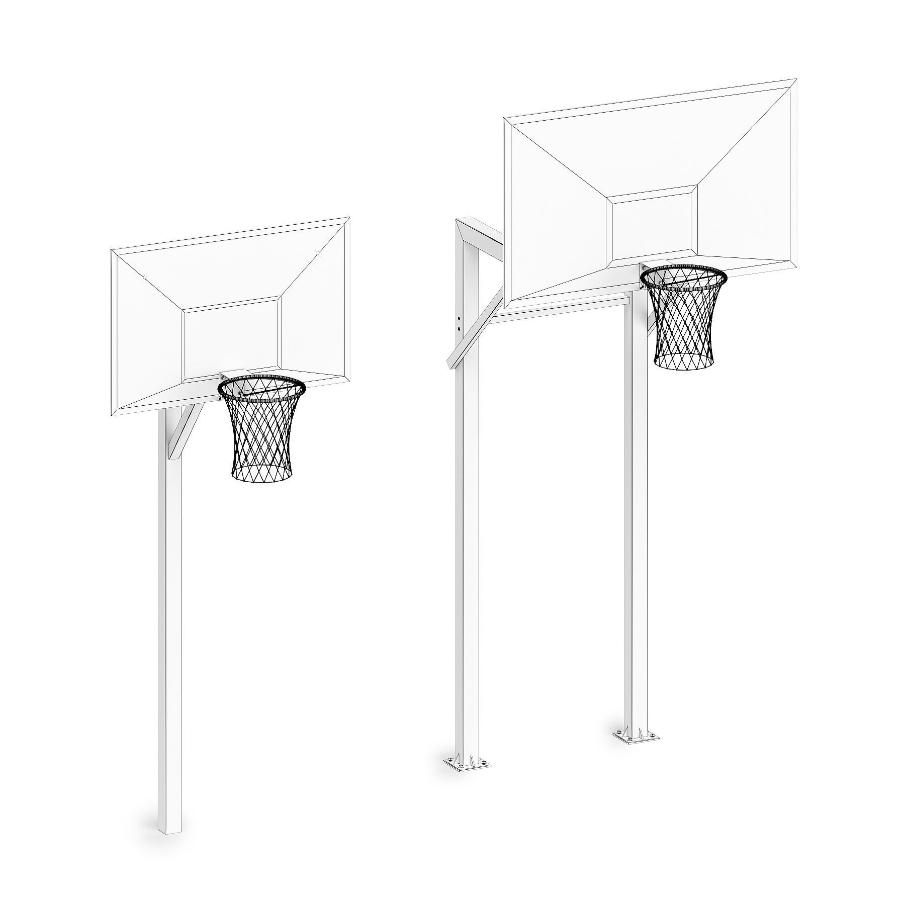 Basketball hoops 3D model_4