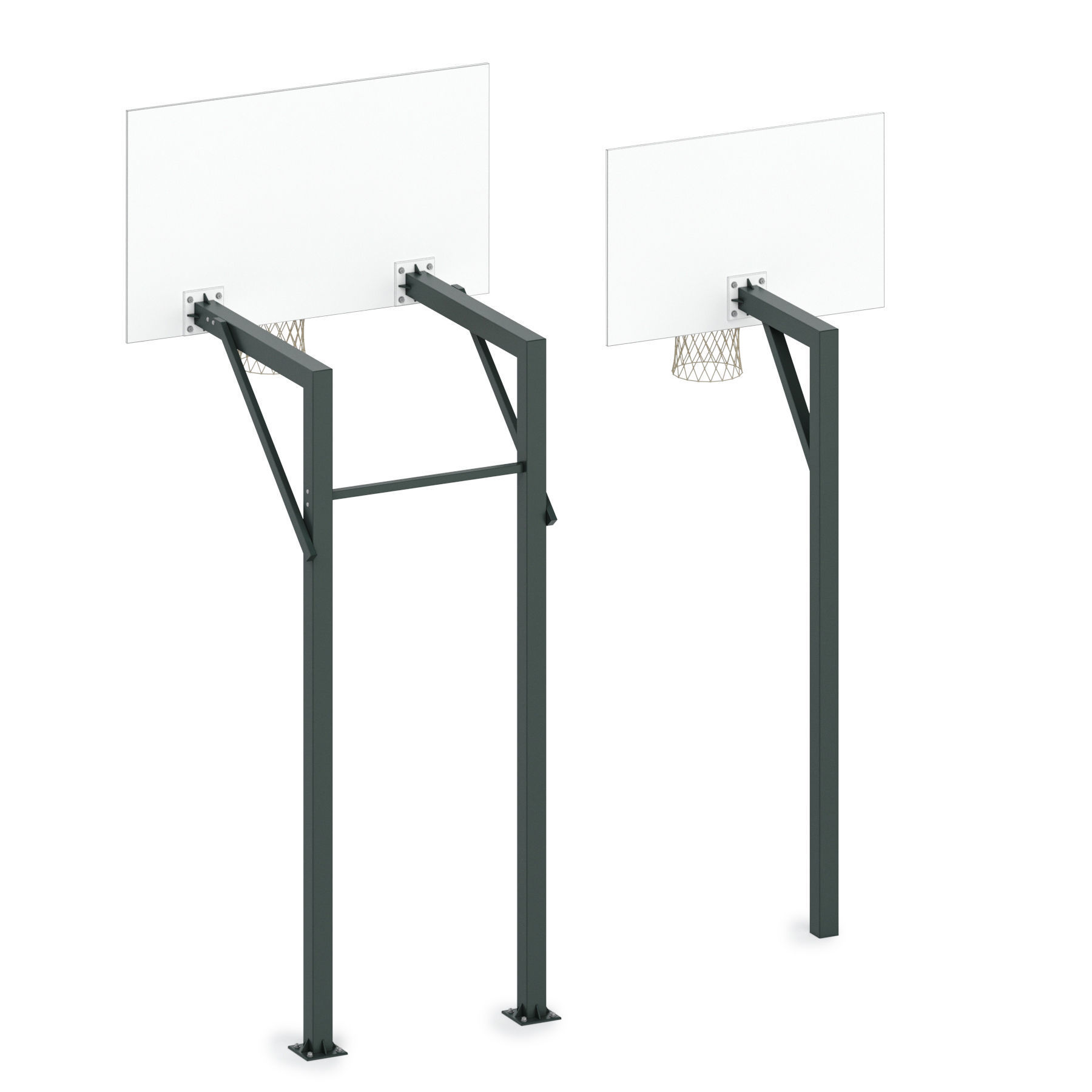 Basketball hoops 3D model_3