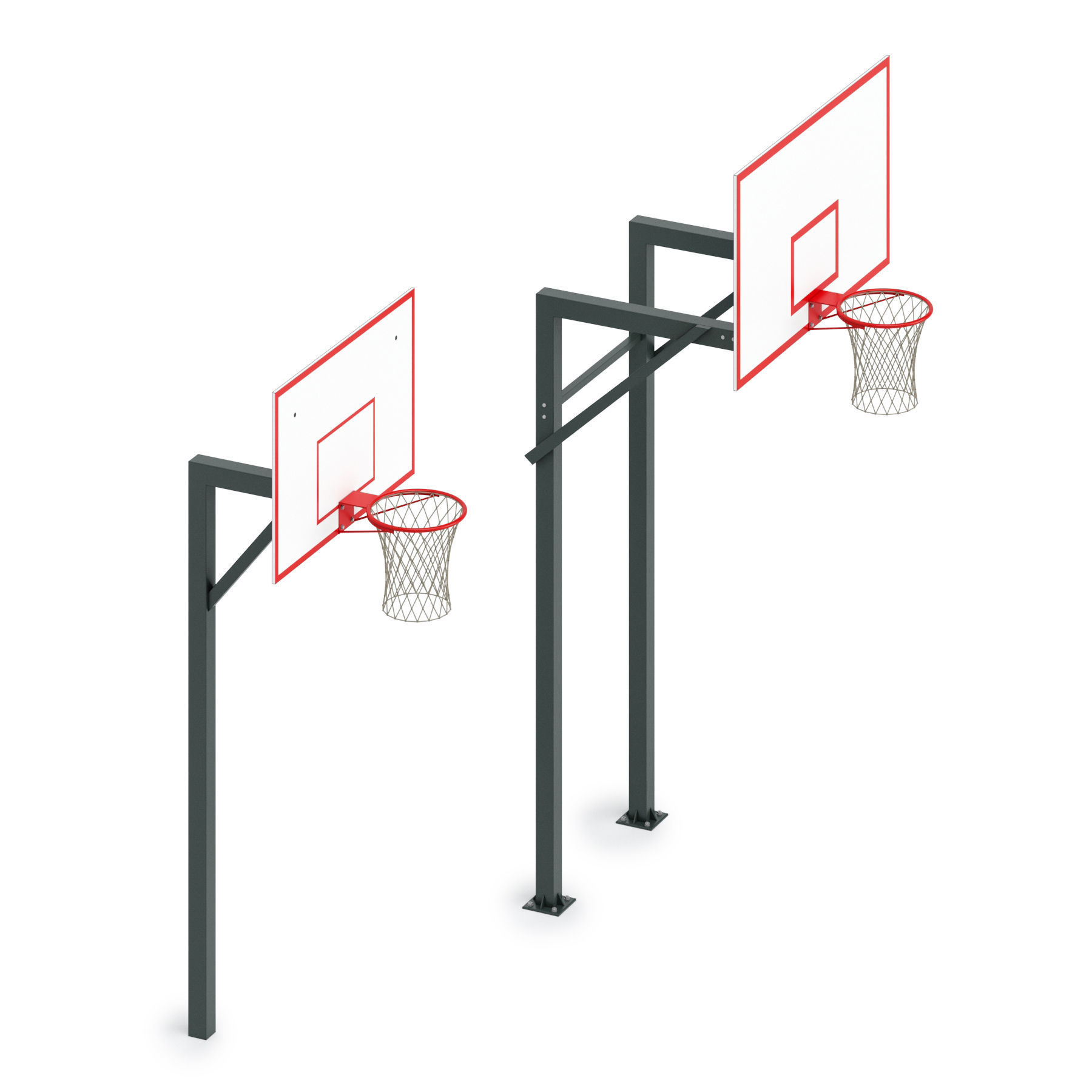 Basketball hoops 3D model_1