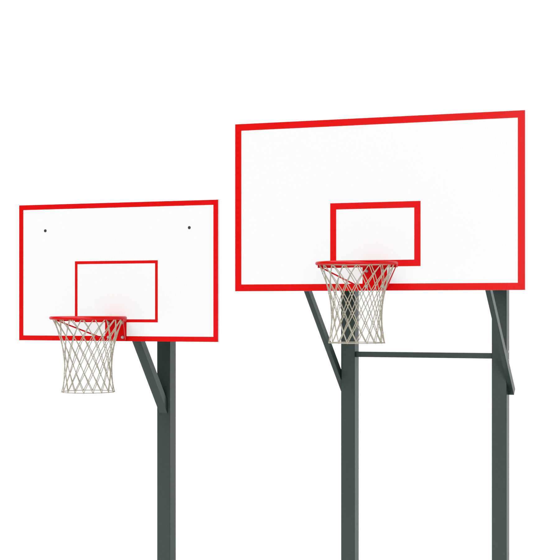 Basketball hoops 3D model_2