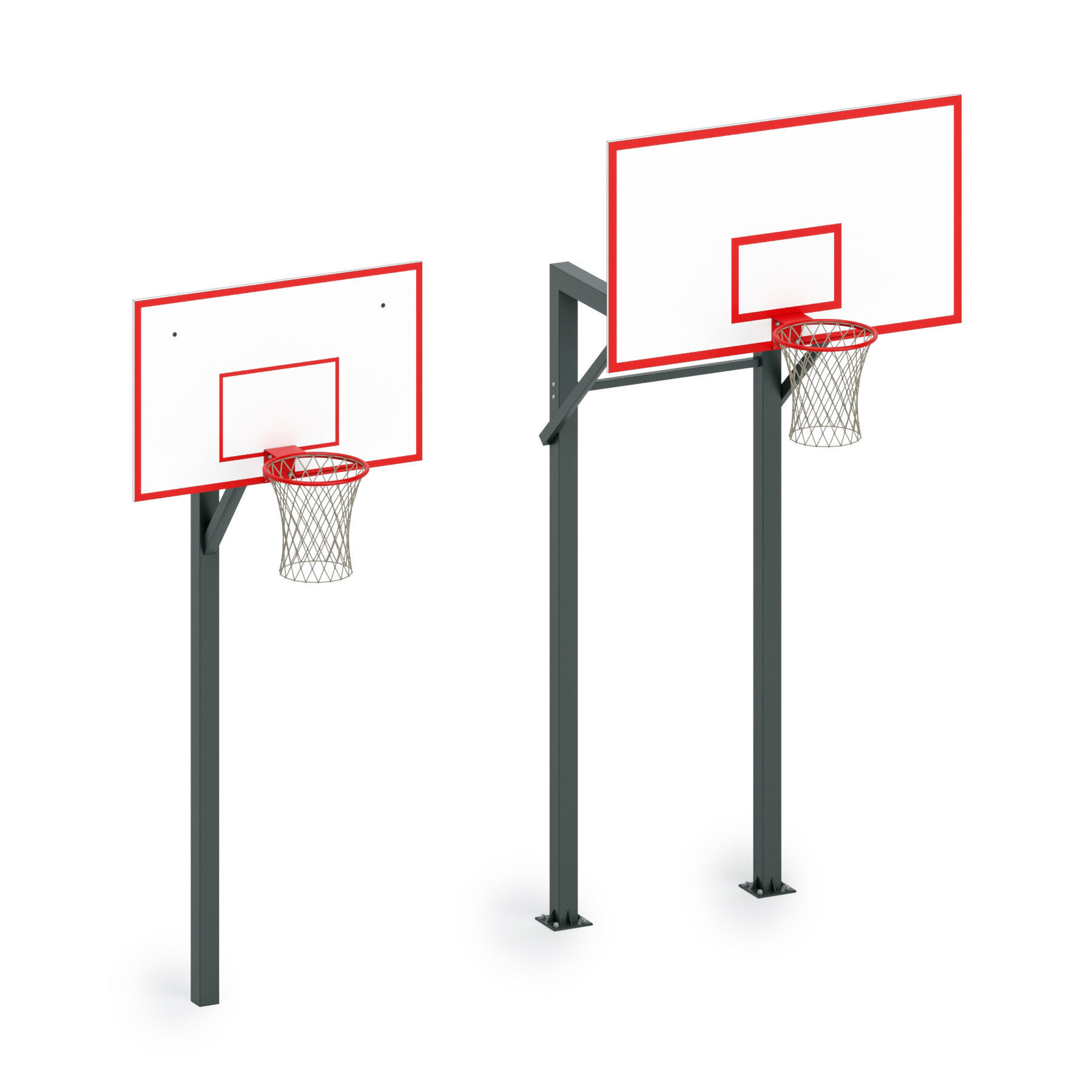 Basketball hoops 3D model_0