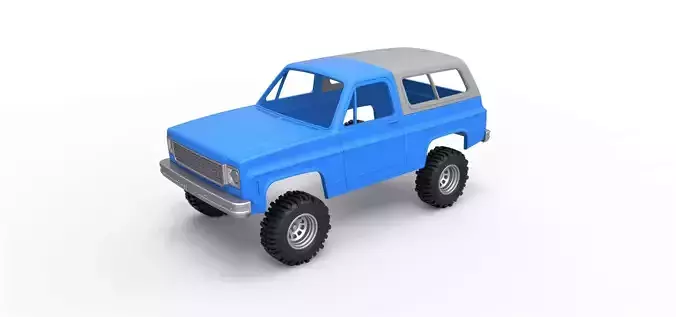 Shell and wheels 1978 Chevrolet Blazer K5 Scale 1 to 25 3D print model