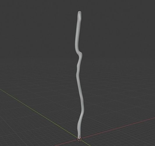 Wooden Staff Stick Free 3D model