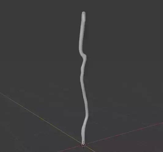 Wooden Staff Stick Free 3D model