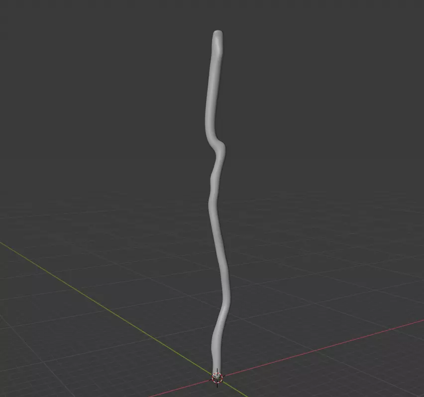 Wooden Staff Stick Free 3D model_0