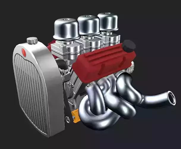 V8 Flathead inspired engine