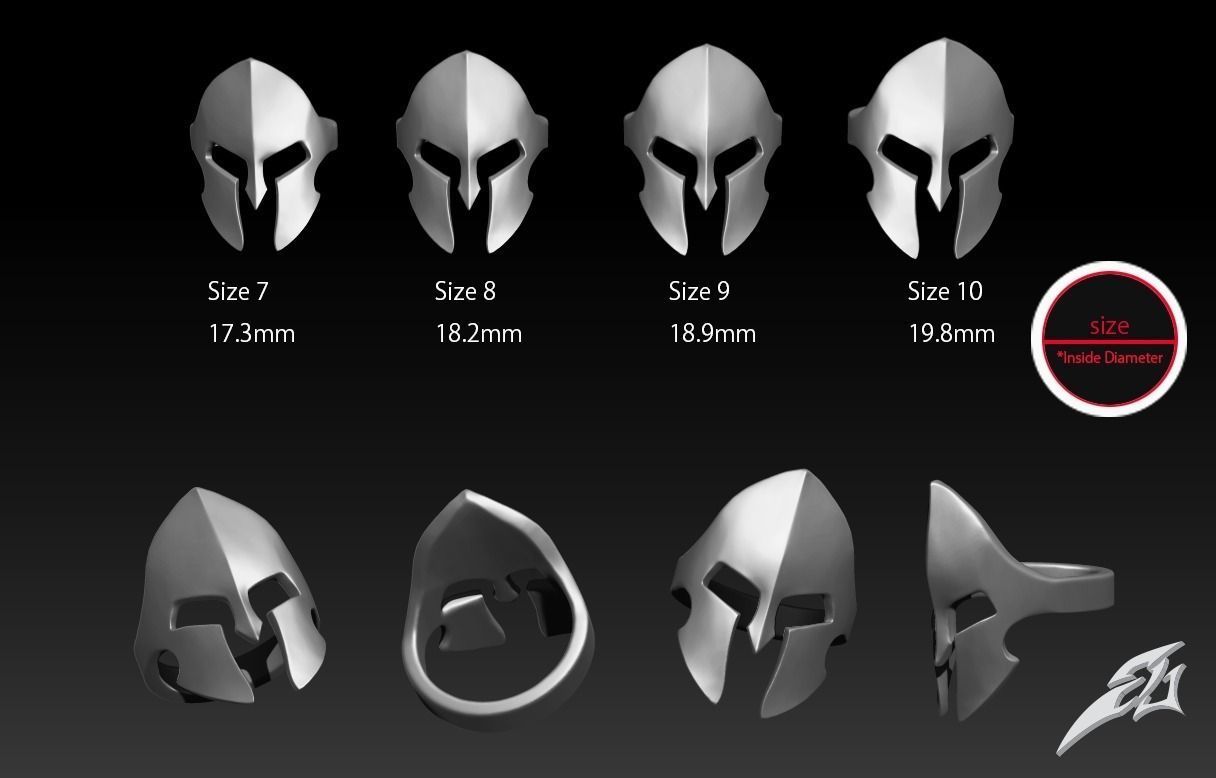 Spartan Ring 3D print model_1