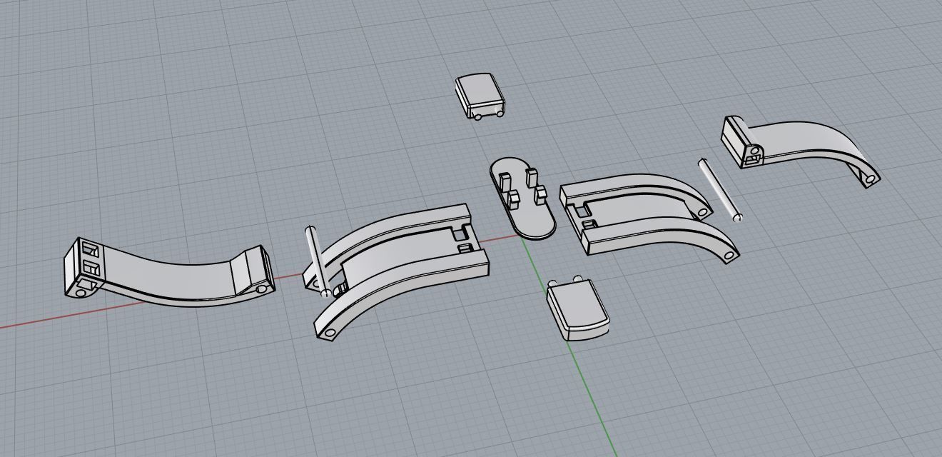 Watch Buckle 3D print model_3