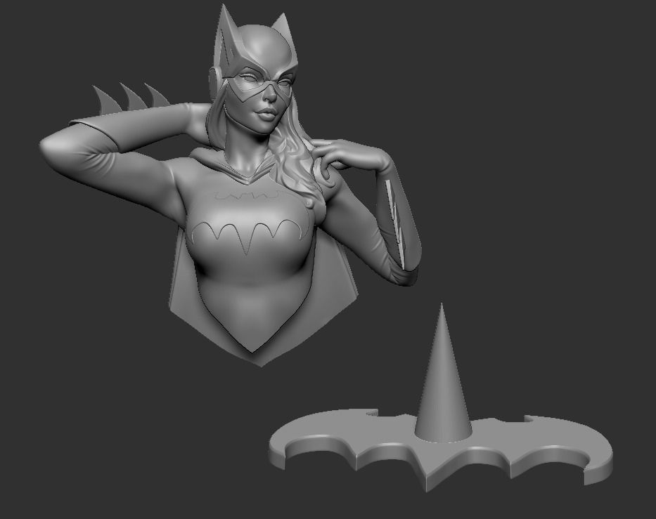 Batgirl - Bigger Bust 3D print model_7
