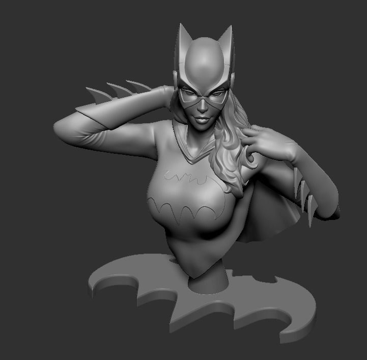 Batgirl - Bigger Bust 3D print model_6
