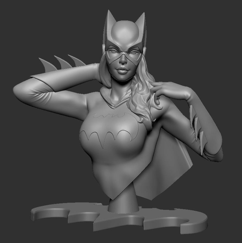 Batgirl - Bigger Bust 3D print model_1