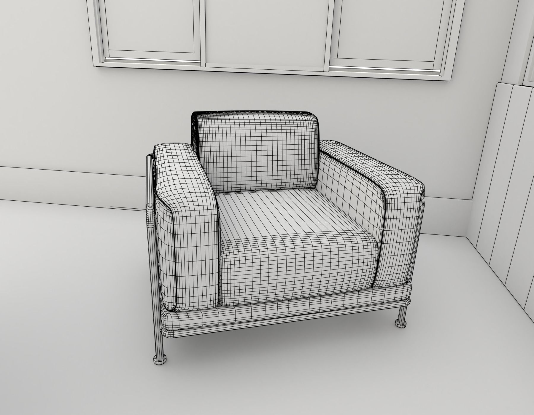 Standard ARMCHAIR 3d model 3D model_1