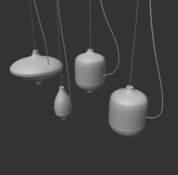 Terracotta Pendant Lights 3d Model - Tcotta 3D model_6