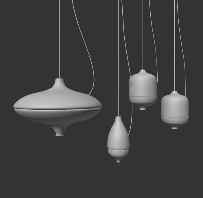 Terracotta Pendant Lights 3d Model - Tcotta 3D model_7