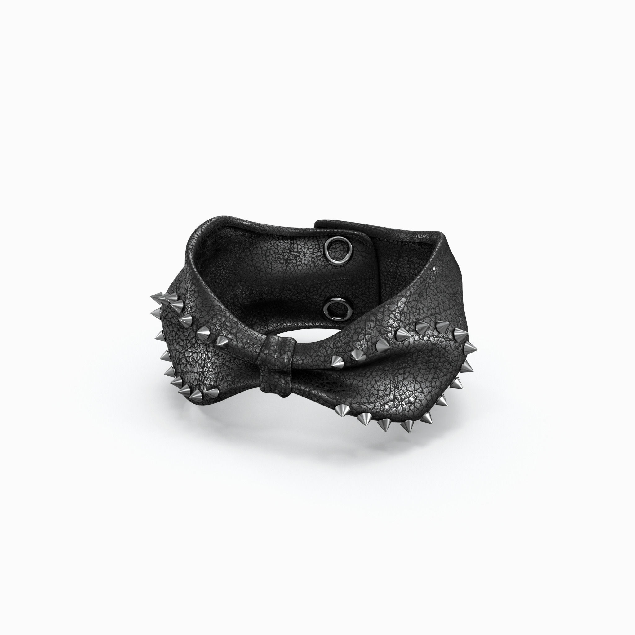 Bow - Wristband and Chocker 3D model_8