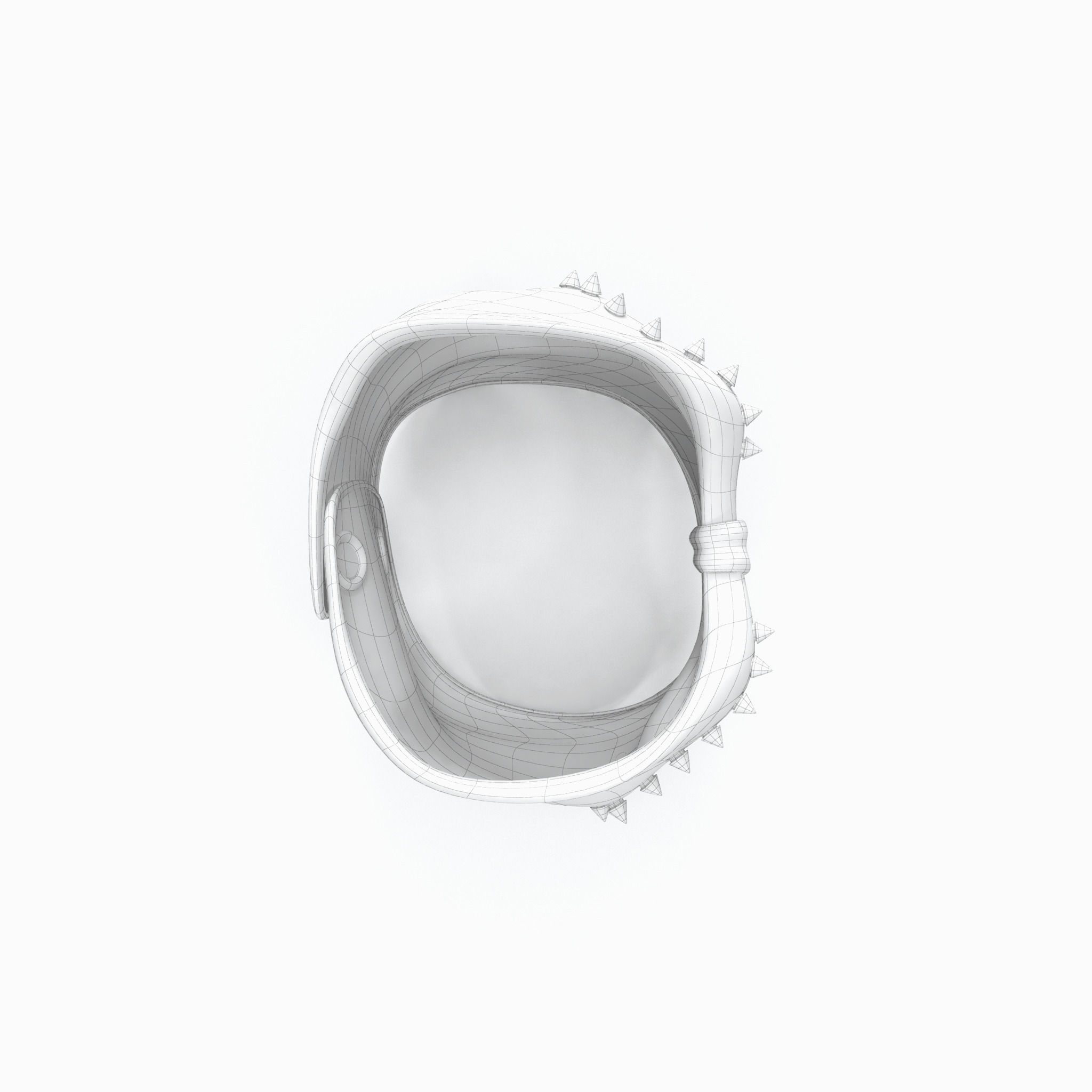 Bow - Wristband and Chocker 3D model_13