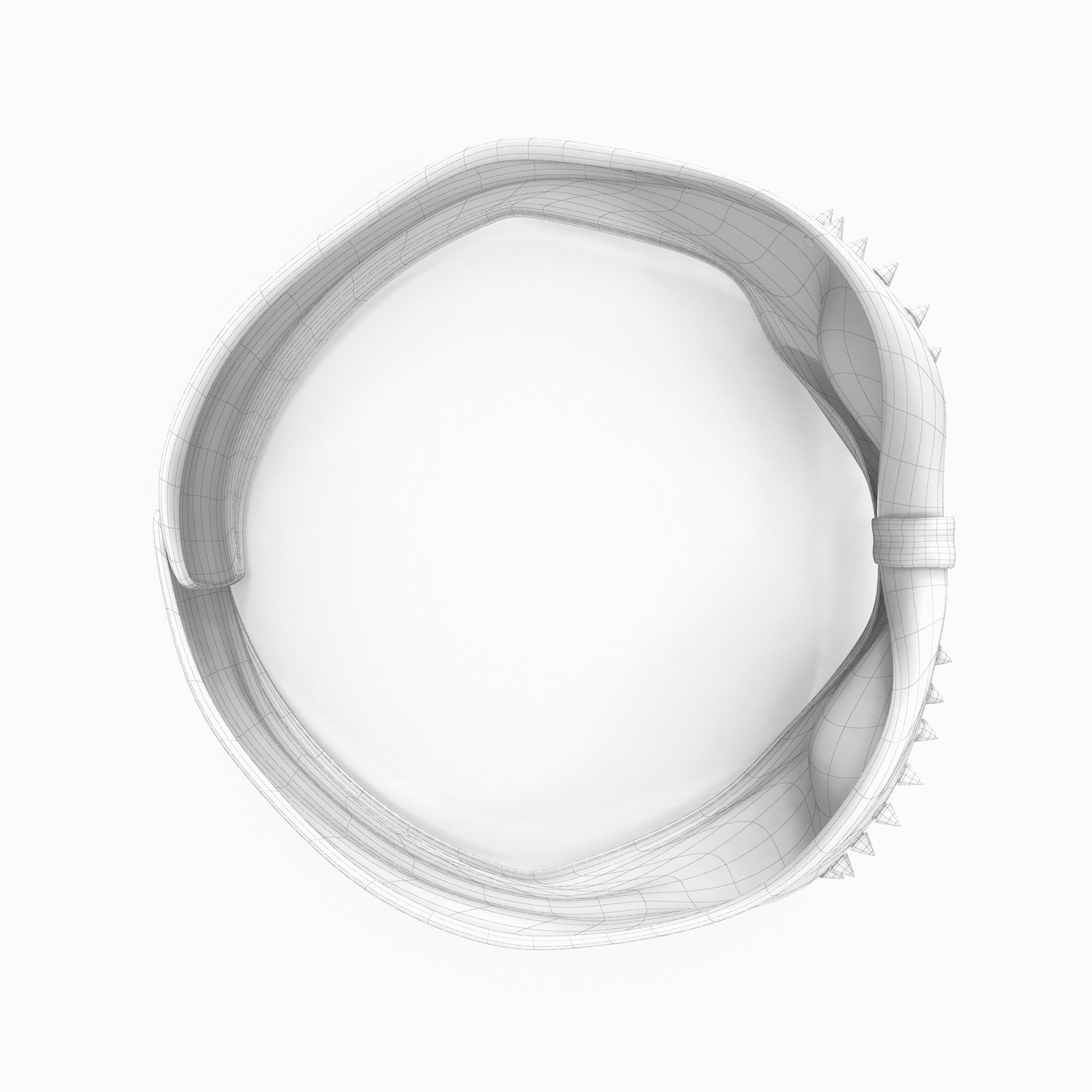 Bow - Wristband and Chocker 3D model_11
