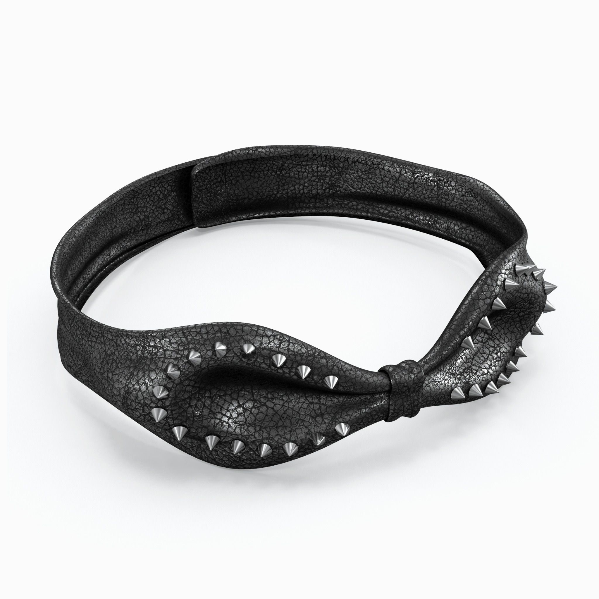 Bow - Wristband and Chocker 3D model_2