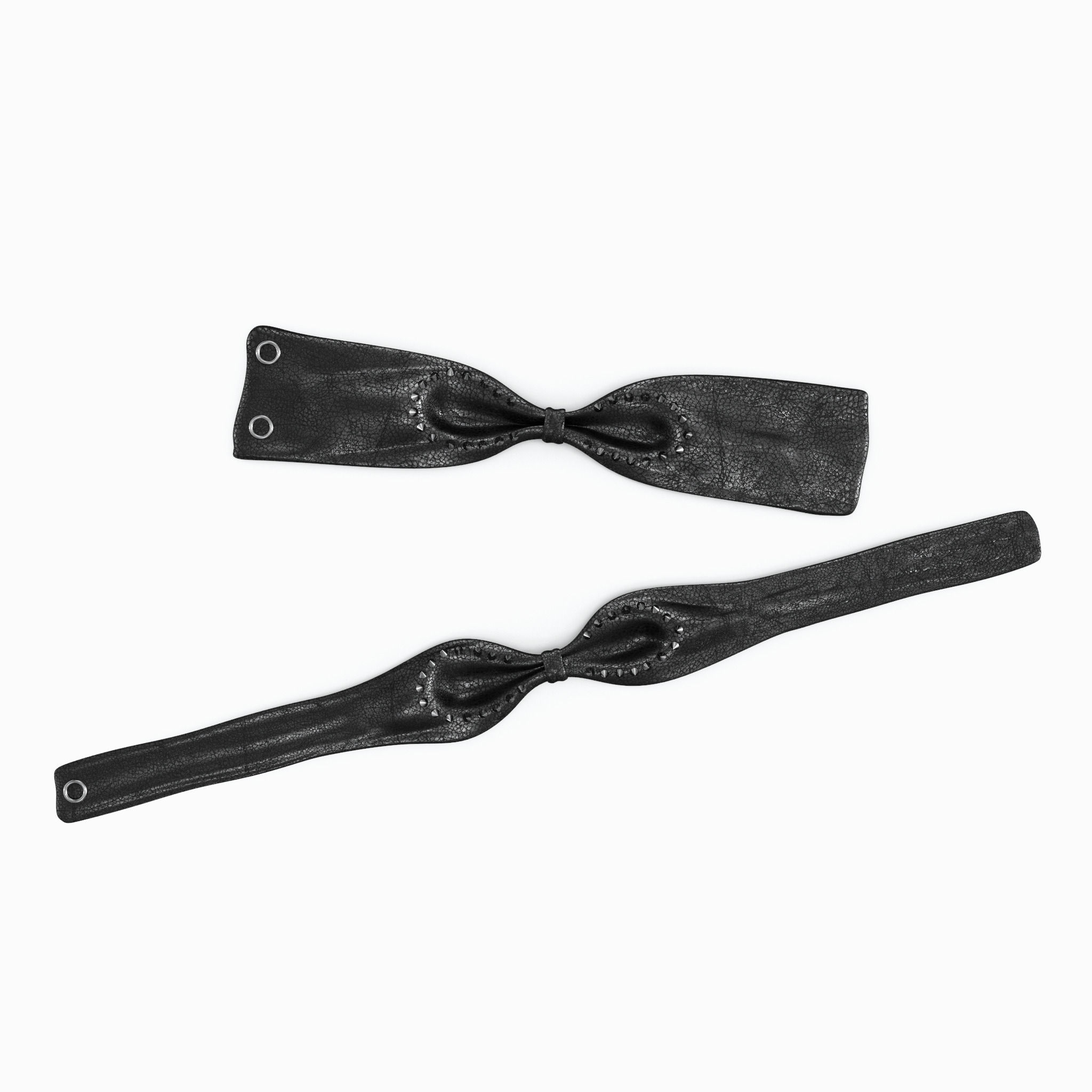 Bow - Wristband and Chocker 3D model_14