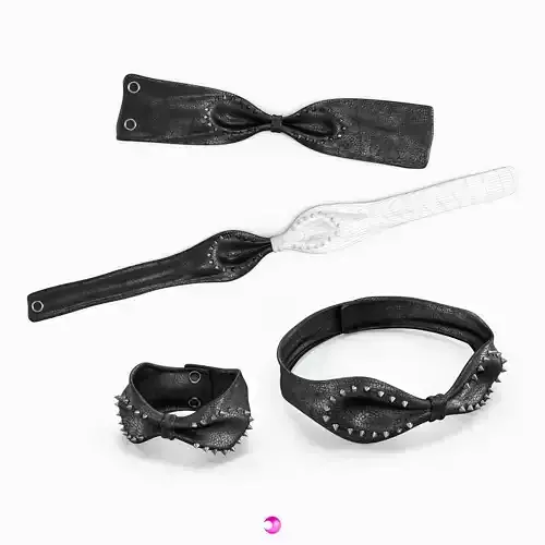 Bow - Wristband and Chocker 3D model