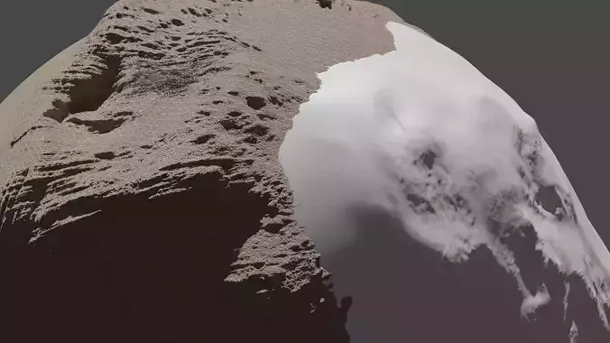 Partial Textured Globe Free 3D model