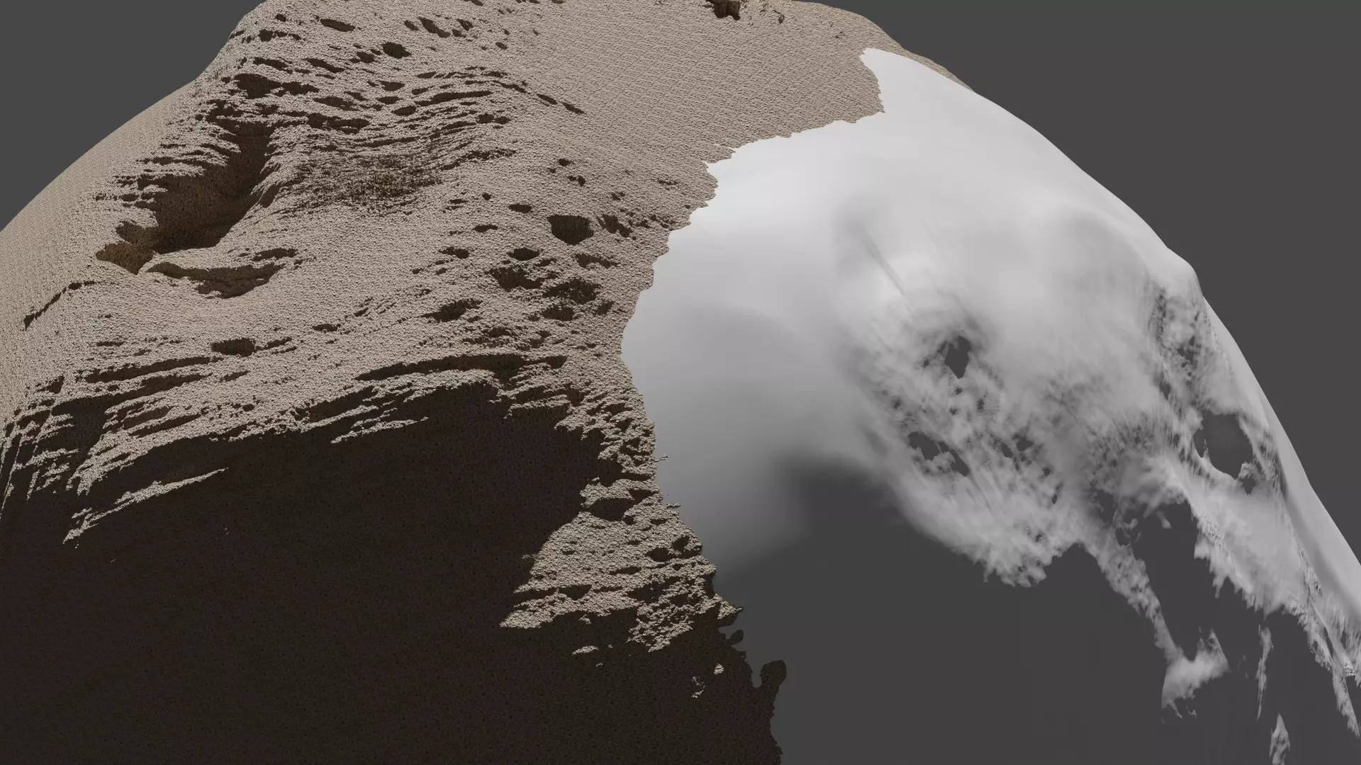Partial Textured Globe Free 3D model