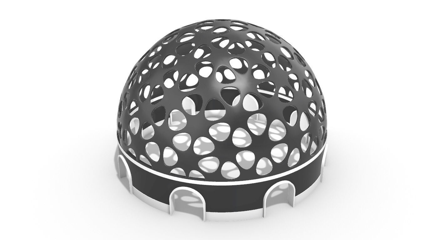 Geodesic Dome Pavilion Architectural structure with Entry 3D model_50