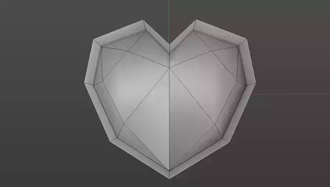 Low poly hearth 3D  mould