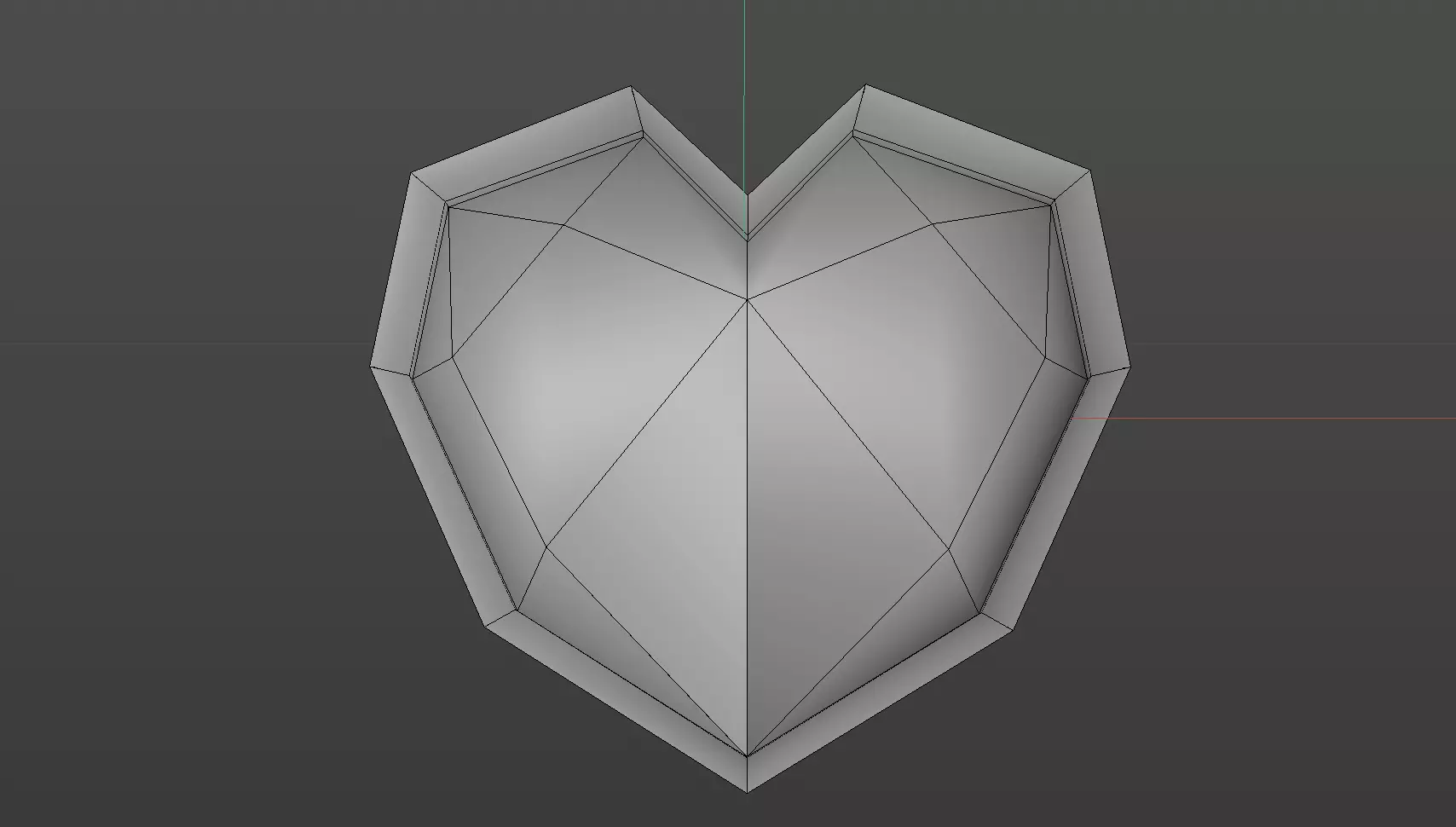 Low poly hearth 3D mould 3D print model