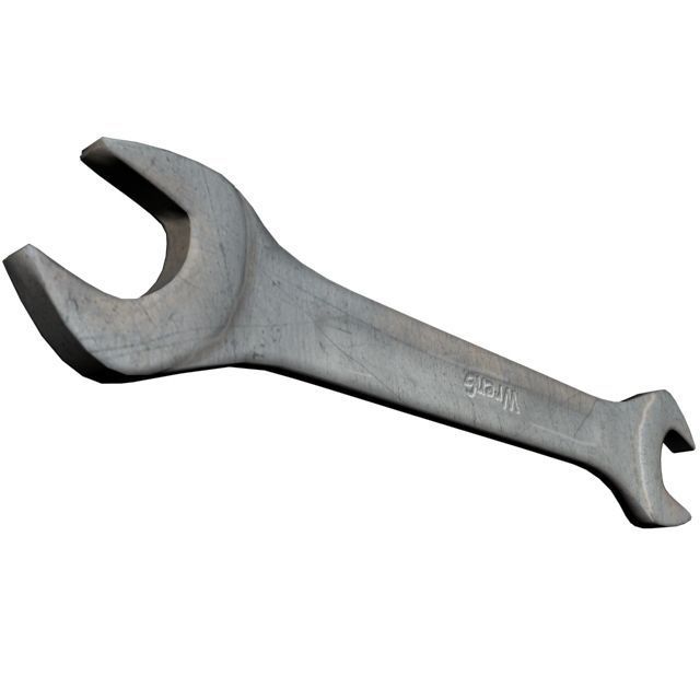 Wrench Low-poly 3D model_1