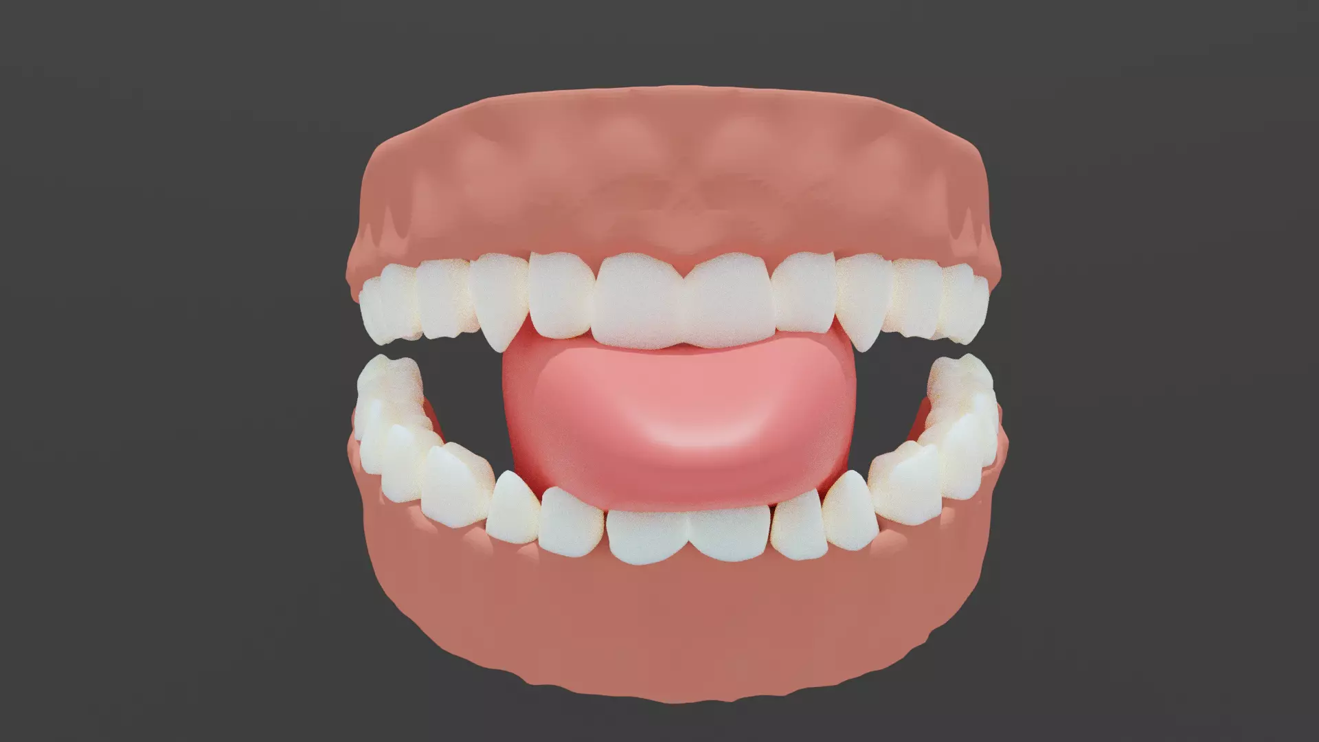 teeth tongue 3D model_0