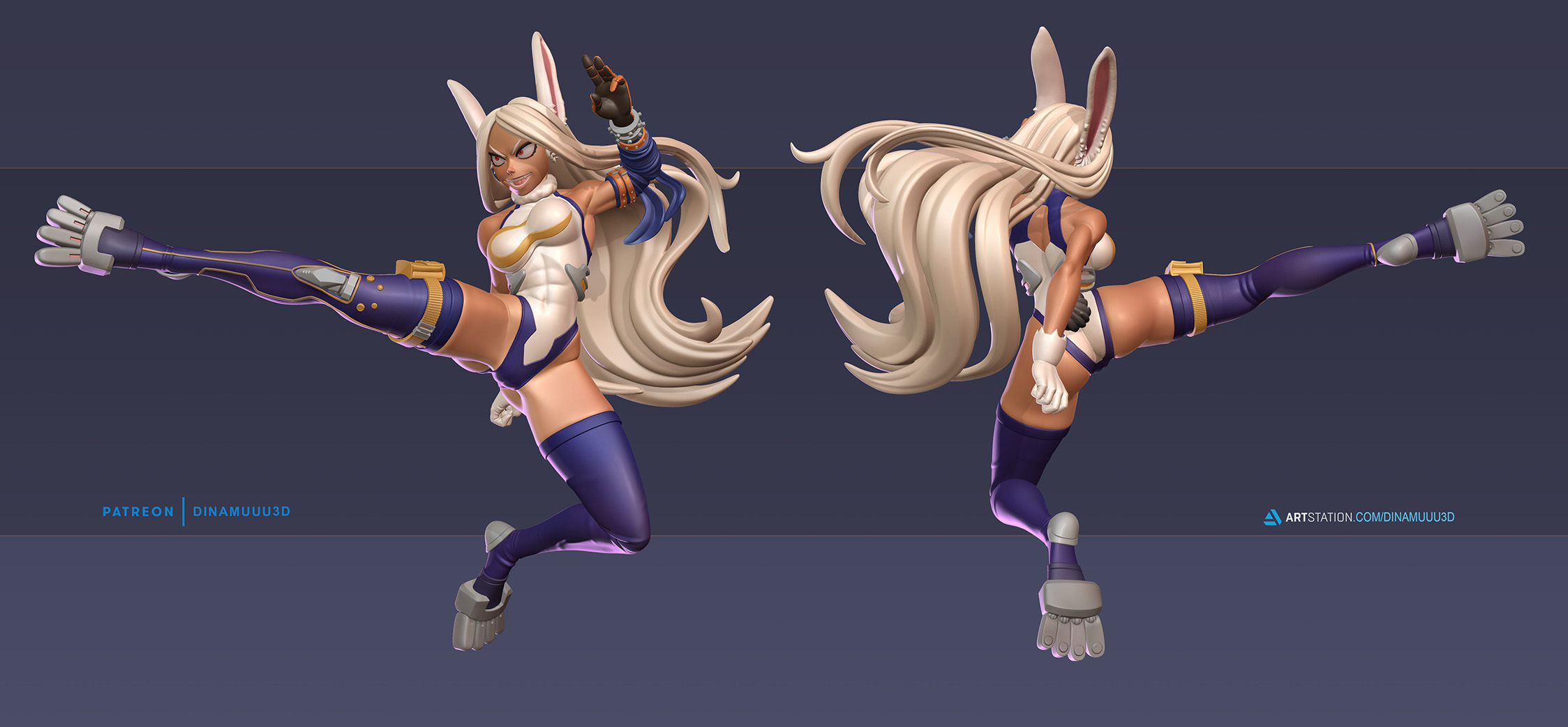 Rabbit Hero Mirko Miruko My Hero Academia 3D Print Model STL 3D print model_4