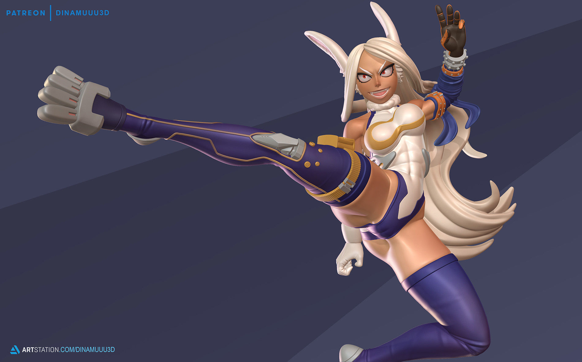 Rabbit Hero Mirko Miruko My Hero Academia 3D Print Model STL 3D print model_2