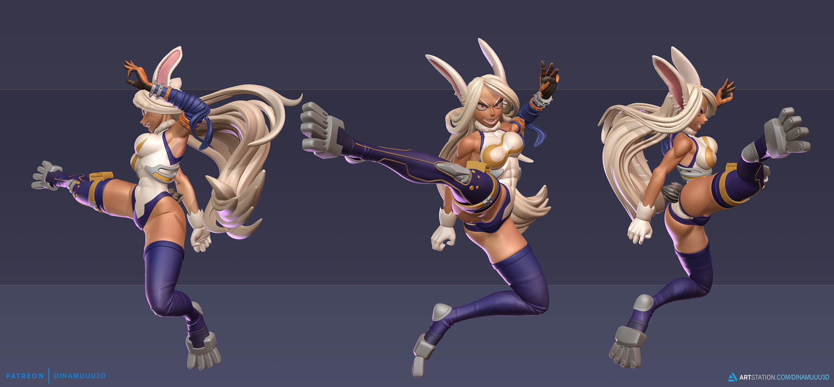 Rabbit Hero Mirko Miruko My Hero Academia 3D Print Model STL 3D print model_5
