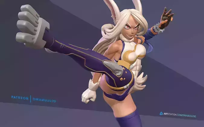 Rabbit Hero Mirko Miruko My Hero Academia 3D Print Model STL 3D print model