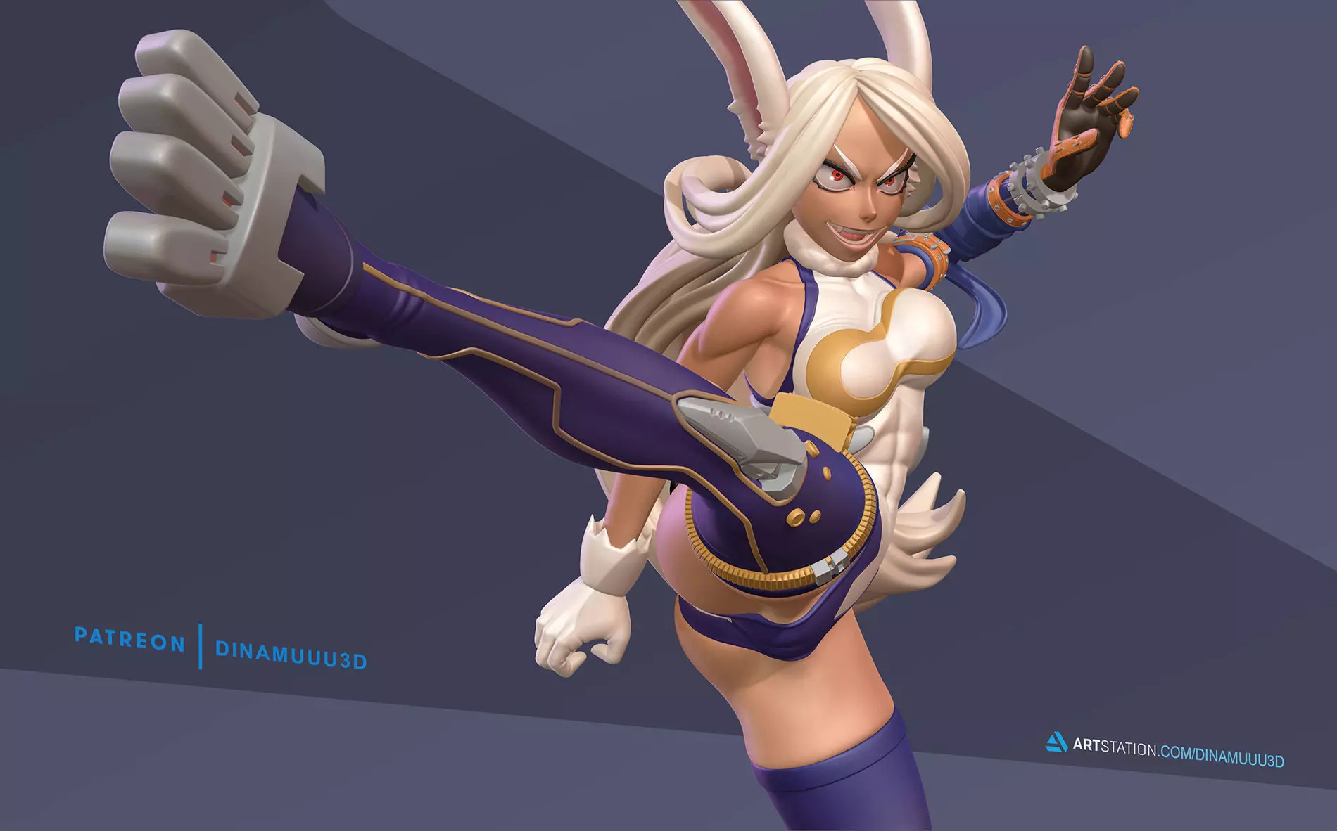 Rabbit Hero Mirko Miruko My Hero Academia 3D Print Model STL 3D print model_0